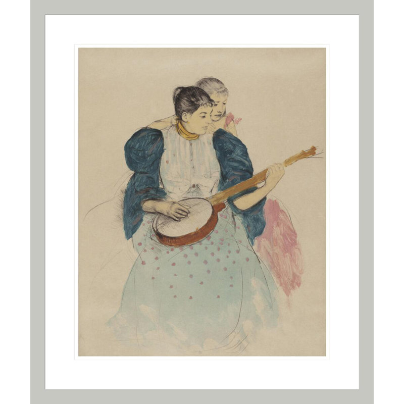 «The Banjo Lesson» par Mary Cassatt, impression giclée sur cadre, H 27,64 po x l 23,5 po