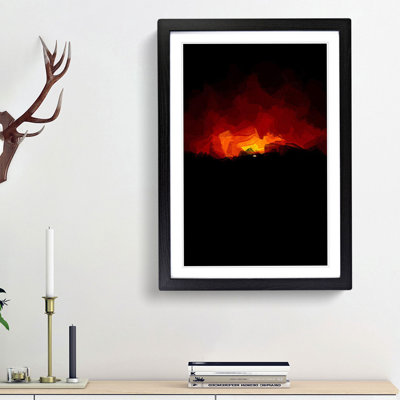 Striking Sunset in Abstract - Framed Print
