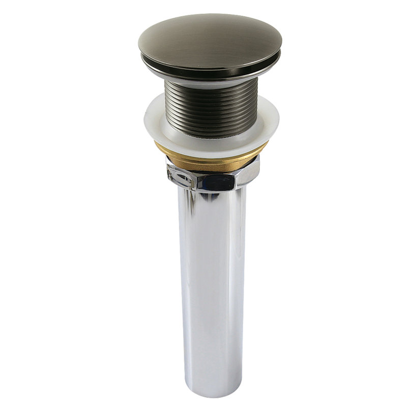 Kingston Brass Trimscape Brass Pop Up Drain for Cast Iron Utility Sink, Black Stainless
