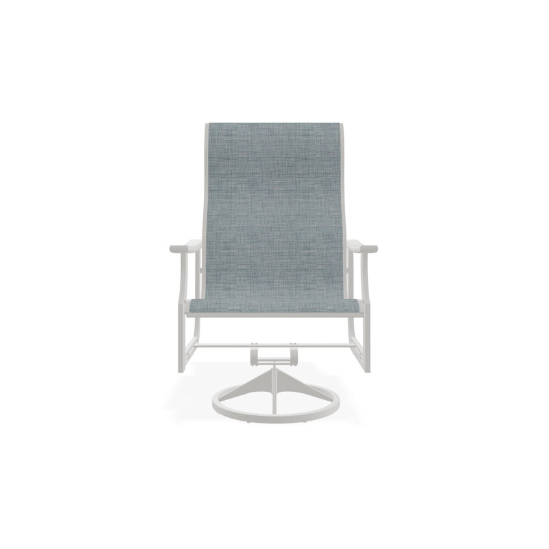 St. Catherine Polymer Outdoor Lounge Chair, Navy 13D Sunbrella®, Snow