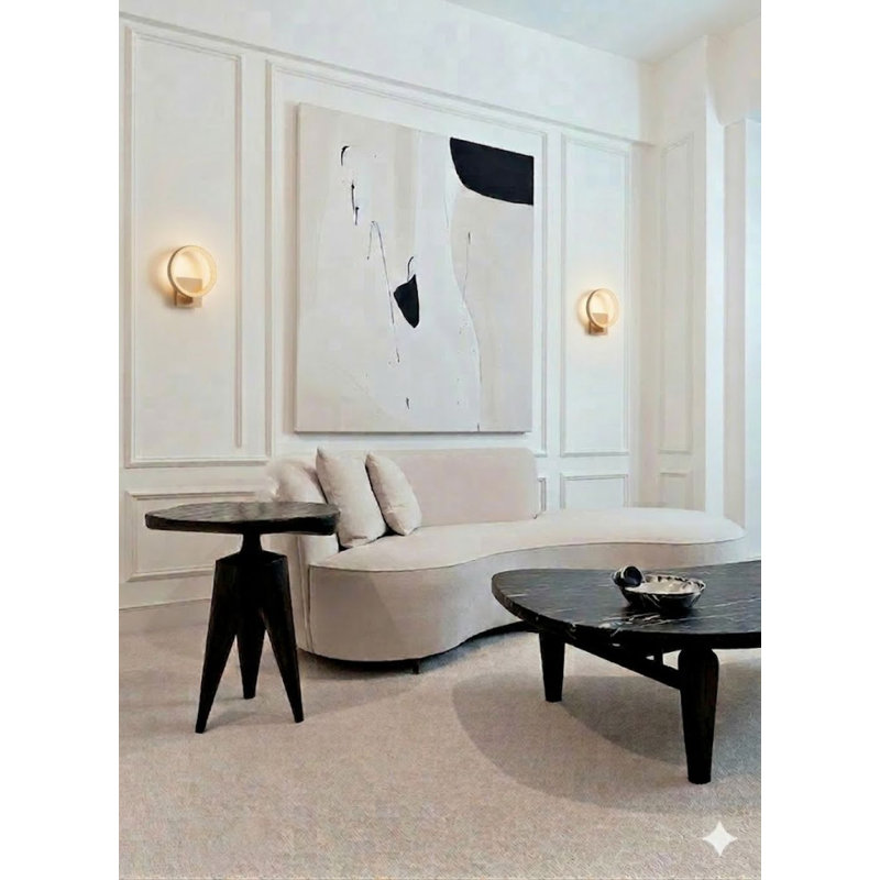 Applique murale ronde à 1 lumière DEL Transitional