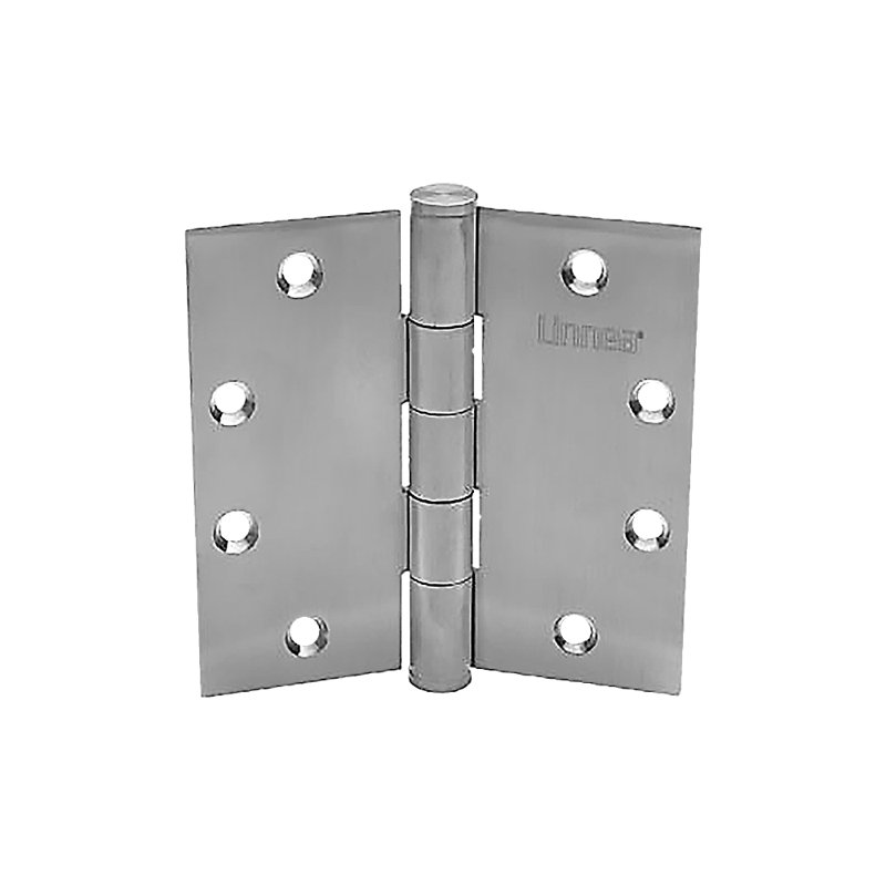 Stainless Steel Butt Bearing Hinge, 4.5'' H x 4.5'' W, Satin Stainless Steel
