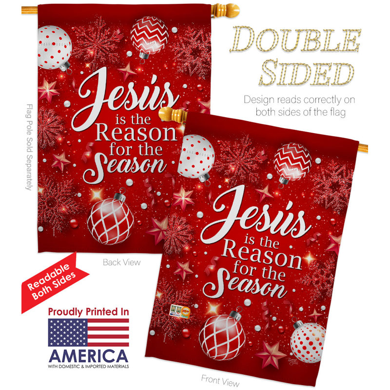 Double Sided 40'' H x 28'' W Polyester House Flag
