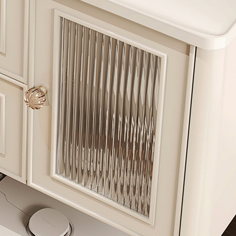 Cream style simple bathroom cabinet
