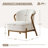 Deanda No Assembly Upholstered Solid Wood Armchair-114248040