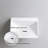 33 inch Matte White Solid Surface Wall Mounted Pedestal Sink with Hidden Linear Drain and Wall Mount Faucet Compatibility