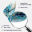 Horloge murale bleue et blanche Glacier Charm - forme Boomerang-1733521242