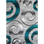 Tapis abstrait turquoise/gris zone Aftan-1406995568