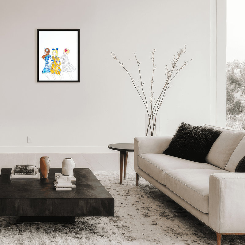 Pop Art & Retro The Young Ones by  - Picture Frame Painting, 30" H x 24" W x 2.375" D, Framed Canvas, Black