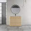 Meuble-lavabo autoportant 40 po avec lavabo en céramique blanche et 2 portes à fermeture douce-1070622560