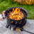 Prayas 22 inch Protable Propane Fire Pit, Gas Fire Pit with Lid-1373810022