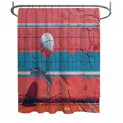 Volleyball Sports Bathroom Shower Curtain