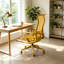 Chaise de bureau ergonomique en maille à haut dossier avec support lombaire réglable, coussin de siège en mousse moulée, fonction inclinable et inclinable pour la maison et le bureau-129881510