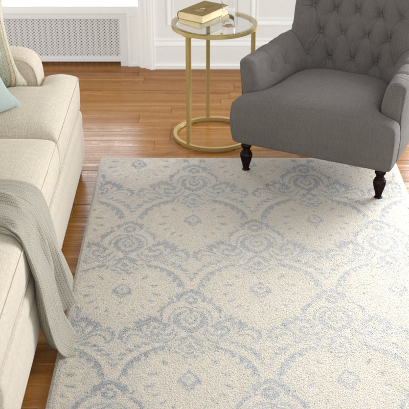 Tapis en laine touffeté à la main Keyesport Blossom, Rectangle 8 pi x 10 pi