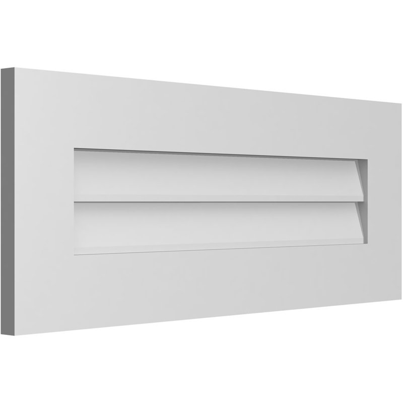 Vent à pignon rectangulaire en uréthane non-fonctionnel, H 12 po x l 30 po x P 1 po