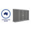 Absco Space Saver 10' W x 2.5' D Metal Galvanized Steel Weather Resistant Garden Storage Shed Woodland Grey-111668646