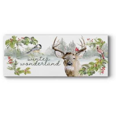 Reindeer Woods - reproduction panoramique sur toile tendue