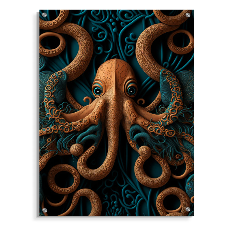 Mandel - Octopus Gangster Mafia, décoration murale acrylique, H 20 po x l 12 po