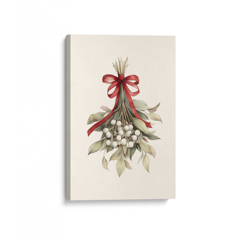 Impression sur toile «Mistletoe Magic», H 48 po x l 32 po, Toile tendue avec châssis