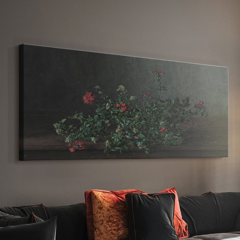 Botanical Series-CDXCI- Toile tendue avec châssis - Prêt à accrocher, H 16 po x l 40 po