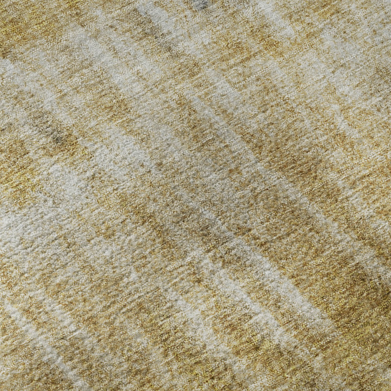 Tapis décontracté de qualité supérieure Mayfield AMF2317, Doré, Tapis de couloir 2 pi 3 po x 7 pi 6 po