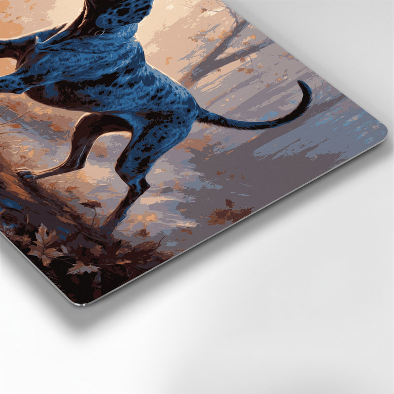 Chiens Bluetick Coonhound, art mural en métal noir, H 11 po x l 14 po