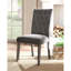 Chaise rembourrée en velours capitonné Corburn