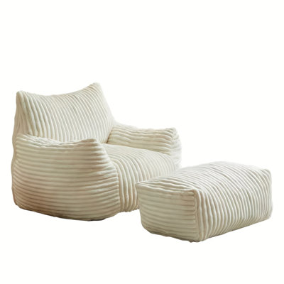 Canapé en suède avec repose-pieds HZ55PMJT-MIBAI1
