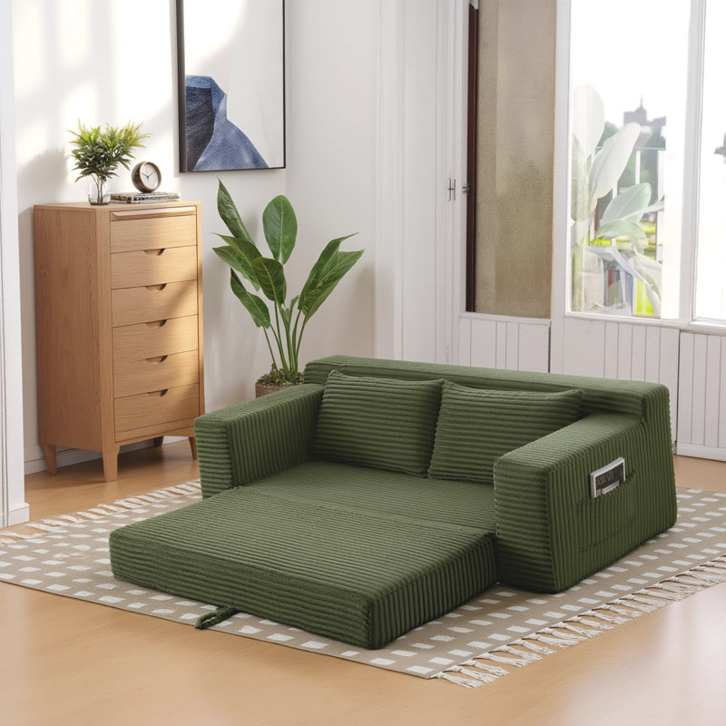 Canapé convertible pliable Boneless, Vert