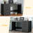 Farmhouse 49” Executive Desk With File Drawer, 4 Drawers Reversible Computer Desk-1615640624