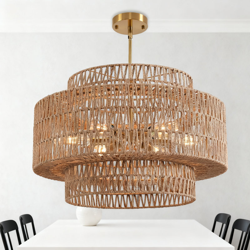 Lustre 6 lumières Boho, 120 V