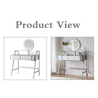 Table de coiffeuse avec miroir lumineux