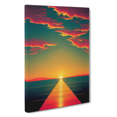 Flashy Sunset View - Wrapped Canvas