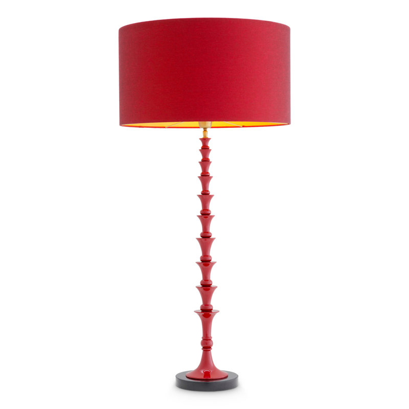 Arabella Table Lamp, Bordeaux Red, Red