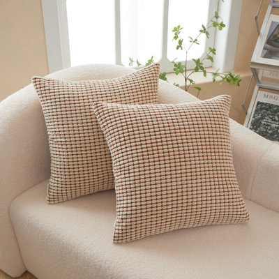 (Couvertures seulement) Ensemble de 2 housses de coussin réversible en velours côtelé