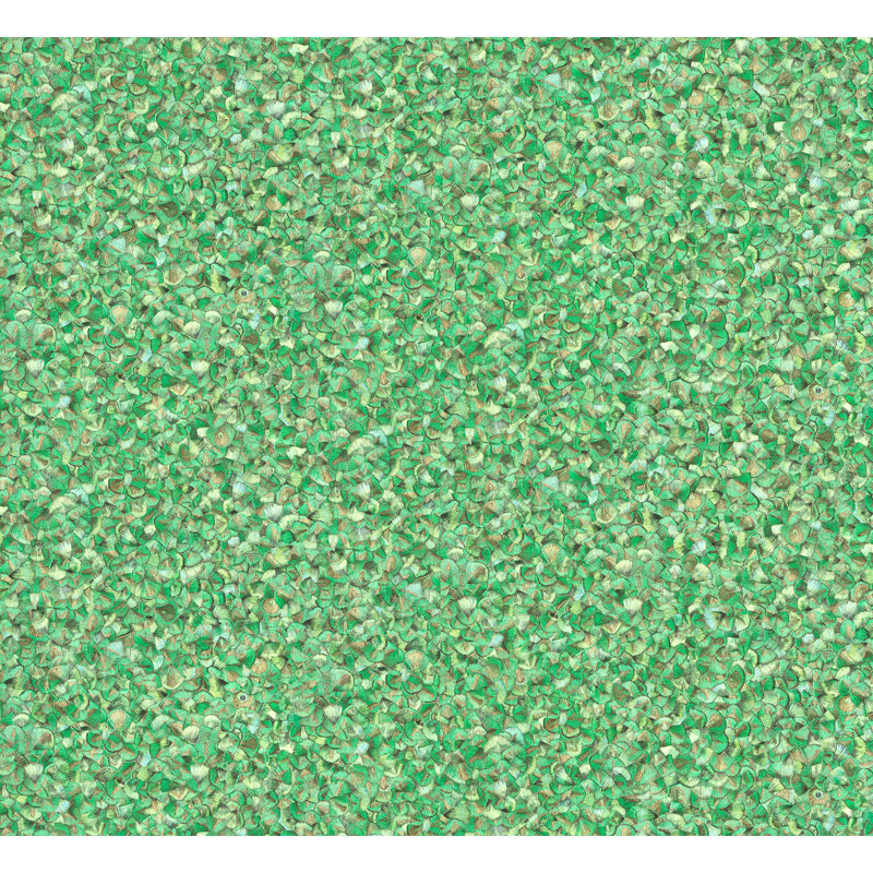 Energy Collection Metallic Geometric Feathers Wallpaper Roll, Green