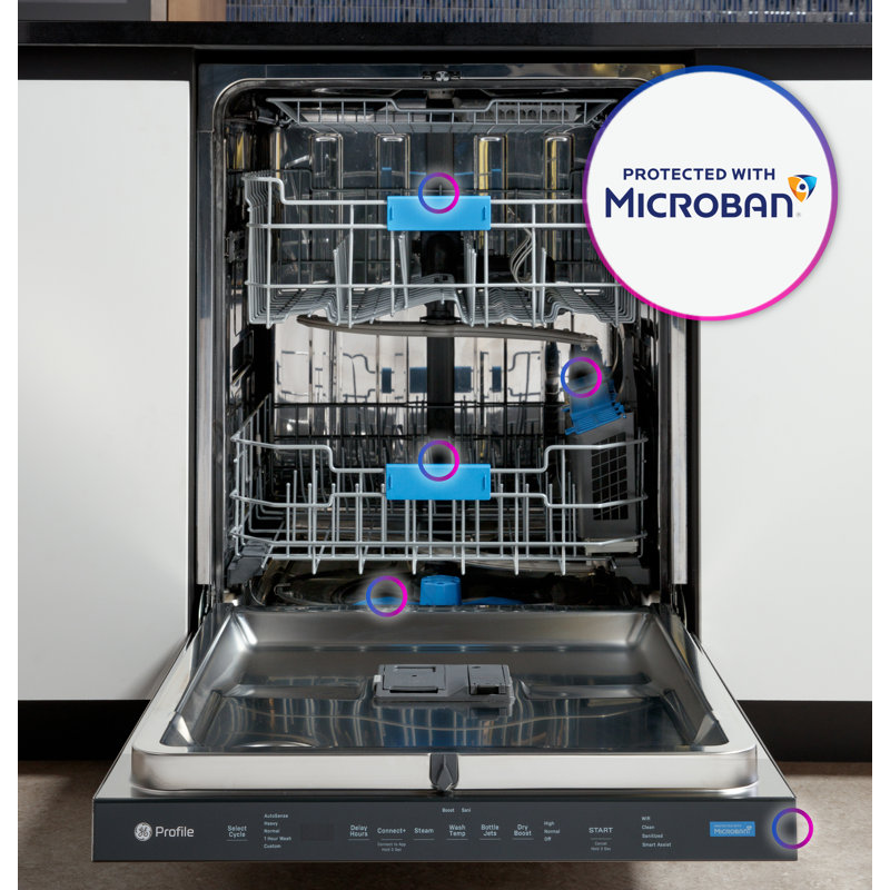 24" 44 Decibel ENERGY STAR Certified Smart Built-in Top Control Dishwasher with Adjustable Rack and Tall Tub