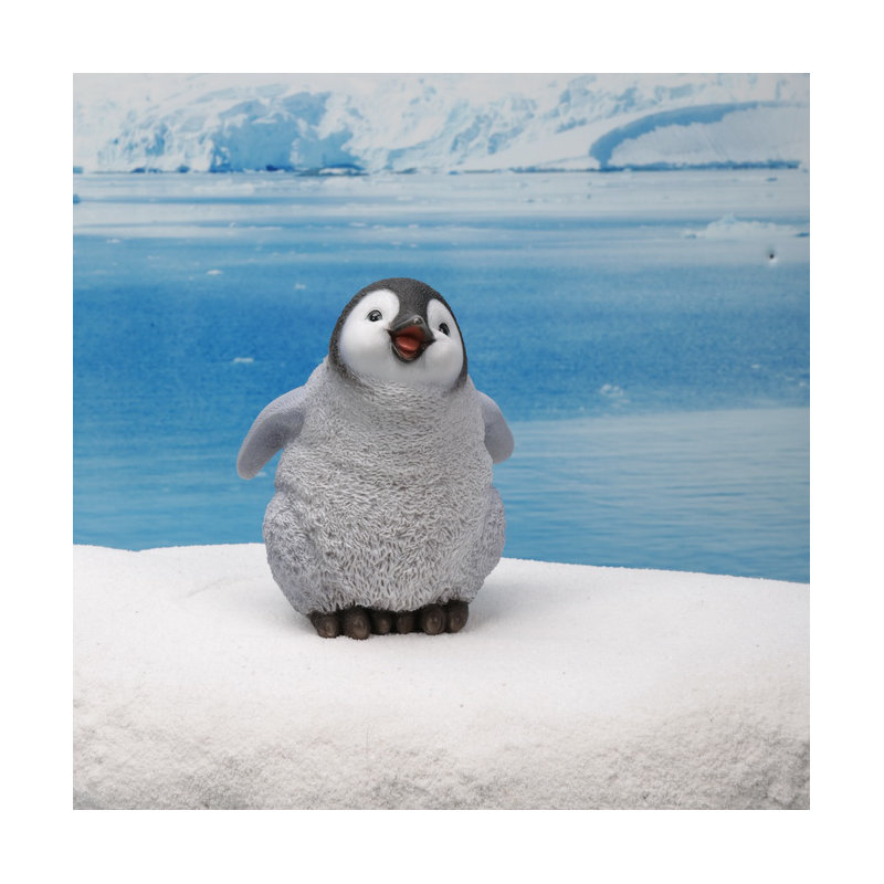 Statue pingouin de bébé rire
