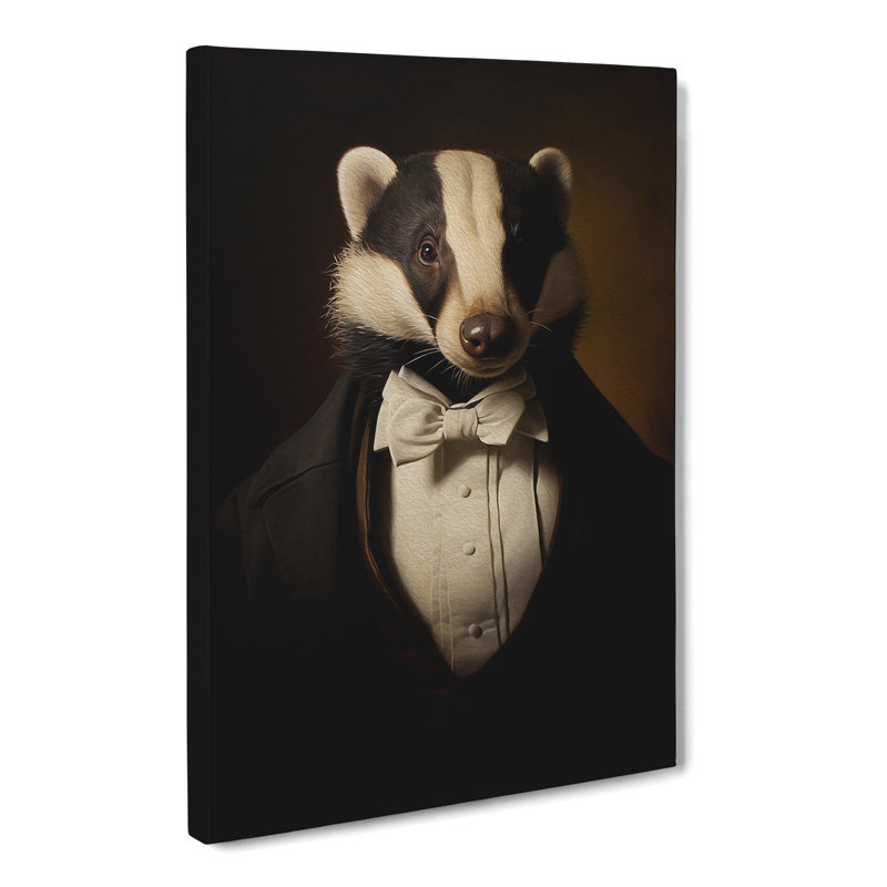 Badger Classicism Art - Wrapped Canvas, 50cm H x 35cm W x 3cm D