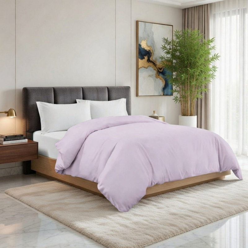 Luxury Bamboo Duvet Cover, Ultra-Soft & Cooling Bamboo Blend, Machine Washable, Periwinkle, Twin