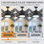 Ventilateur de plafond 72 po à 8 pales 72 po avec lumière et télécommande, 3 CC à intensité variable, moteur CC réversible à 6 vitesses, ventilateur de plafond moderne pour chambre à coucher