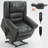Dual Motor Infinite Position Heat Massage Power Lift Recliner Chair with USB Ports-1350290525