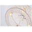 Ventilateur de plafond en cristal 19,6 po avec ensemble d'éclairage, ventilateur de lustre encastré en or et blanc avec télécommande, moteur à courant continu réversible pour chambre à coucher