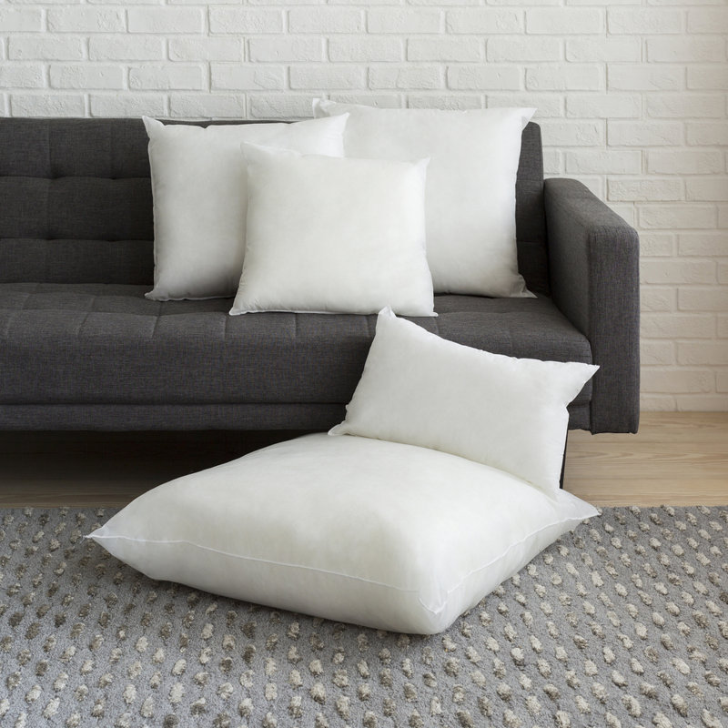  Housse de coussin Linen, H 18 po x l 18 po x P 4 po, Or / beige, Duvet