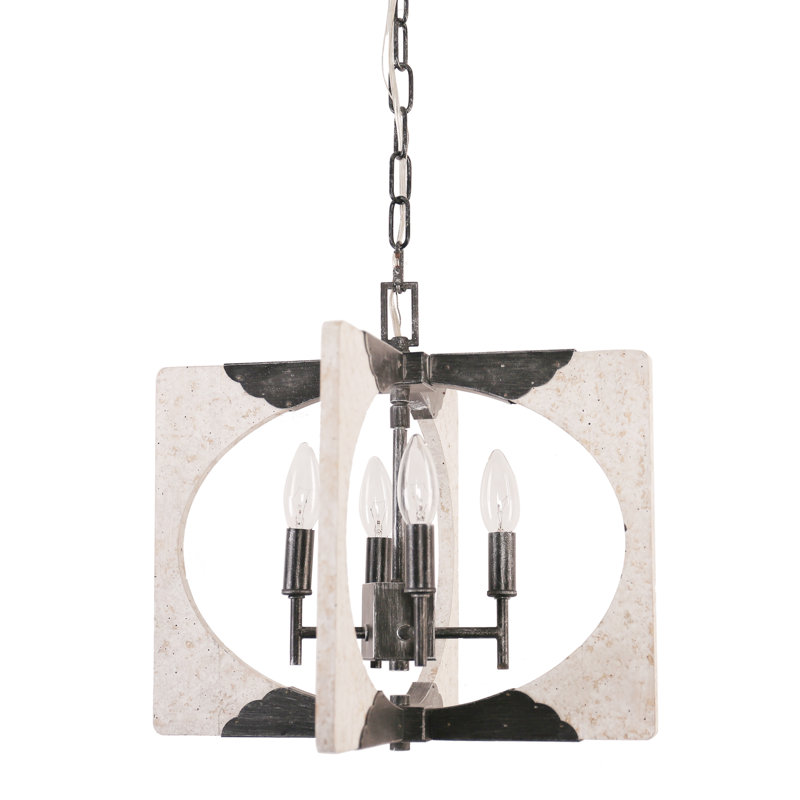 Lustre Dopp Art, H 15 po x l 16,1 po x P 5,1 po, Beige / brun