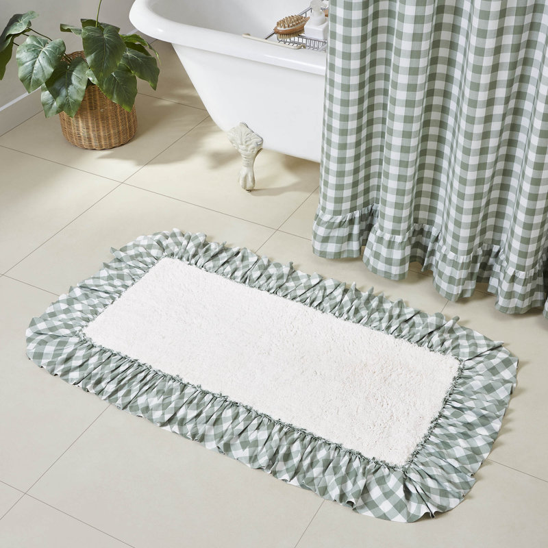  Tapis pour salle de bain Annie, L 27 po x L 48 po, Vert