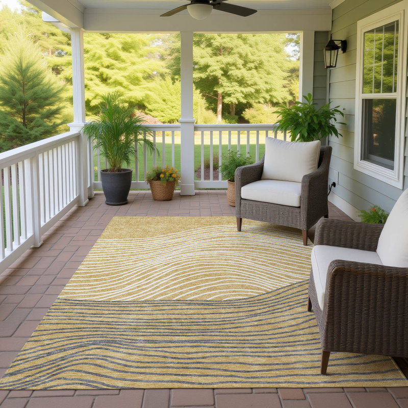 Machine Washable Indoor/Outdoor Chantille ACN2350 Stripes Rug, Rectangle 2'6" x 3'10"