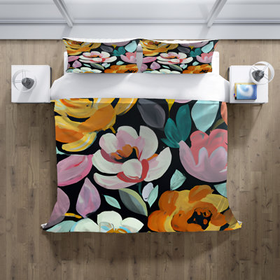 Polyester Floral Duvet Cover