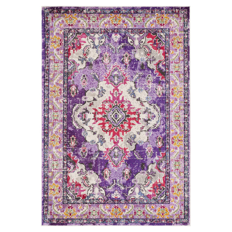 Almyra Oriental Area Rug, Rectangle 8' x 10', Forest Green/Light Blue