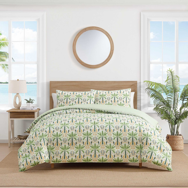 Ensemble d'édredon Tommy Bahama Mystic Palms, Édredon pour grand lit + 2 taies décoratives